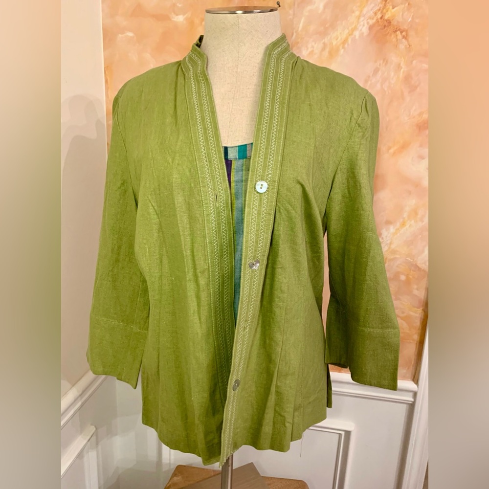 Versailles NWOT Jacket Buttoned Green Blazer